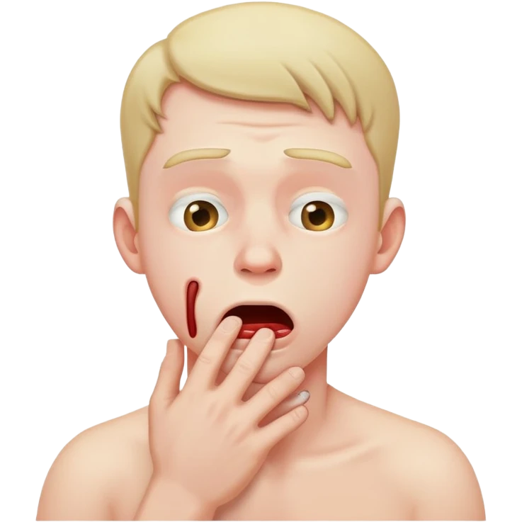 a guy chocking himself emoji
