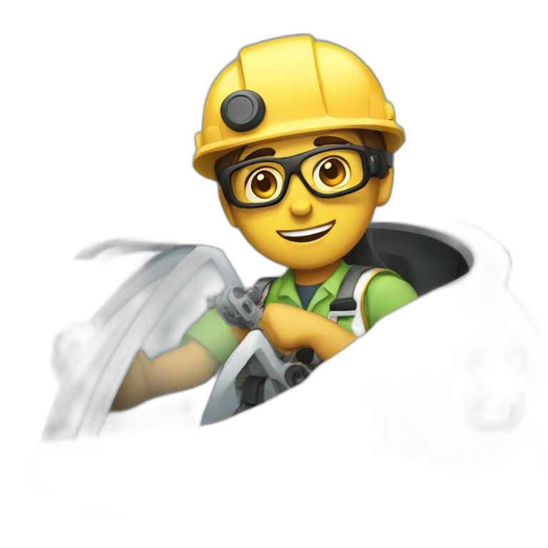 Engineer fixing theHelicopter emoji