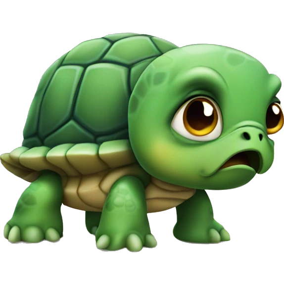 Really angry cute turtle emoji