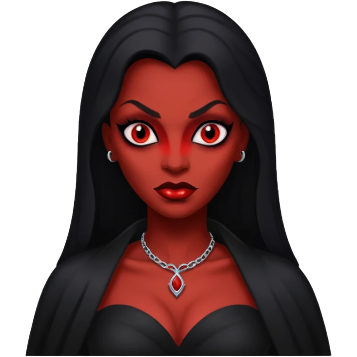 vampira pele negra olho vermelho  emoji