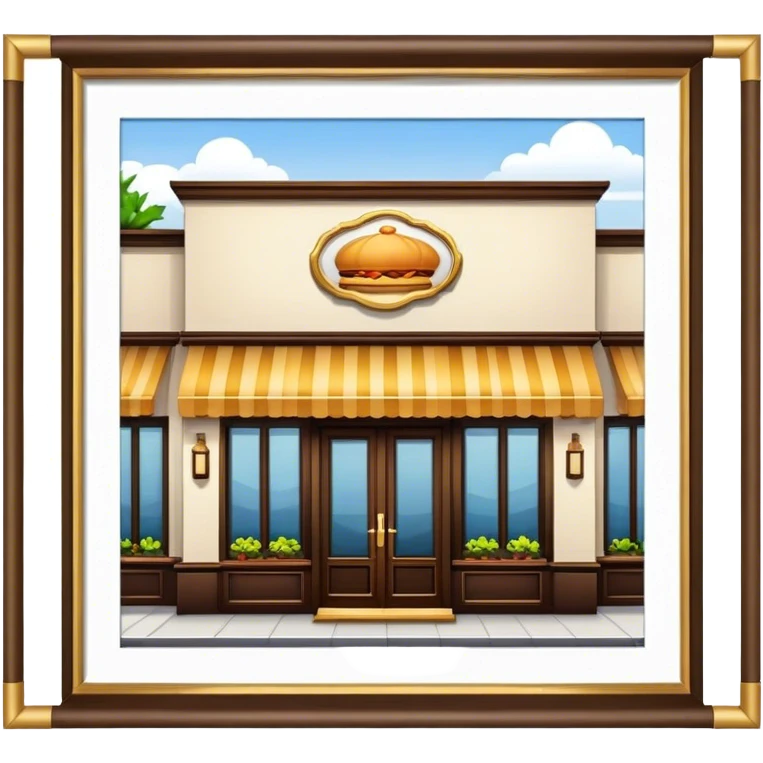 expensive restaurant isometric exterior view emoji
