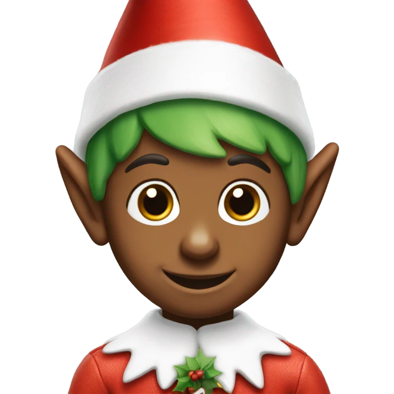 Cute elf on the shelf boy emoji