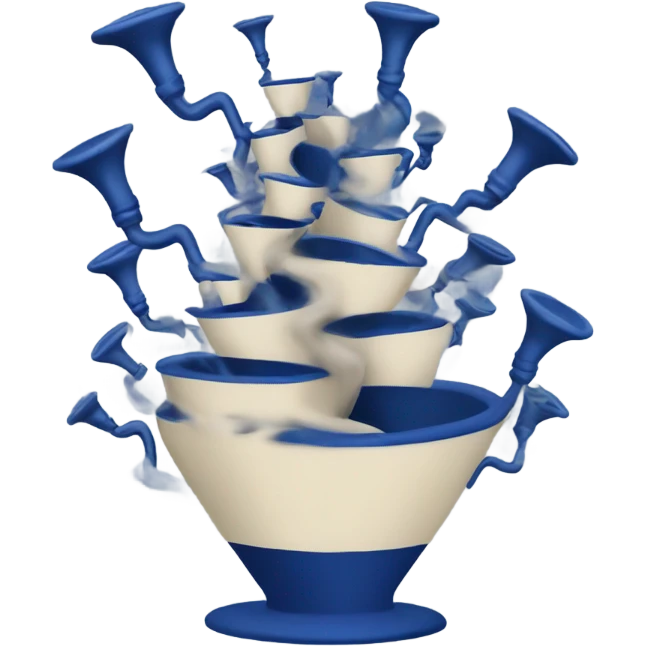 People are being sucked into a dark blue funnel emoji