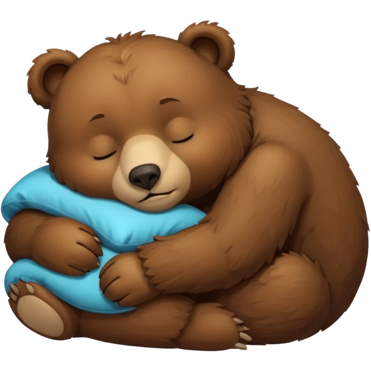 A bear sleeping cute emoji