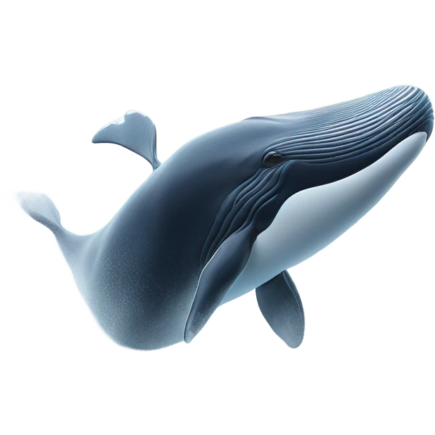 Whale blowing kisses emoji