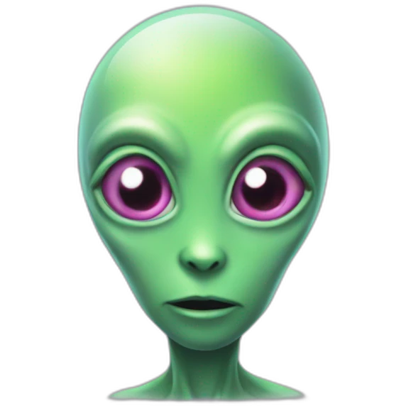 Alien in love emoji