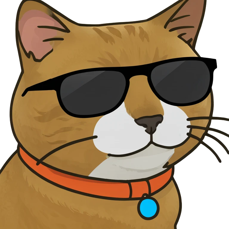 Cat with sunglasses emoji
