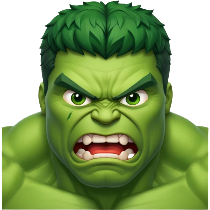 Hulk in angry emoji