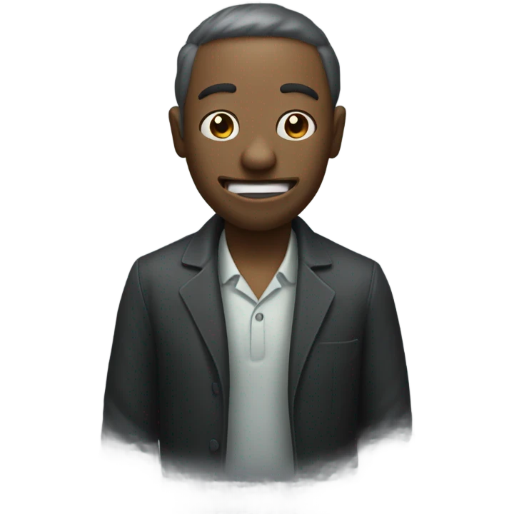 A creepy guy with a breath mint emoji
