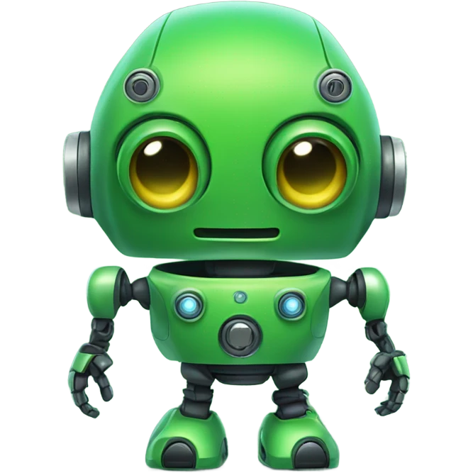 cute green robot  emoji