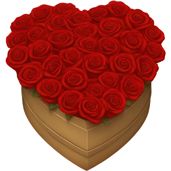 Roses in a heart shaped box  emoji