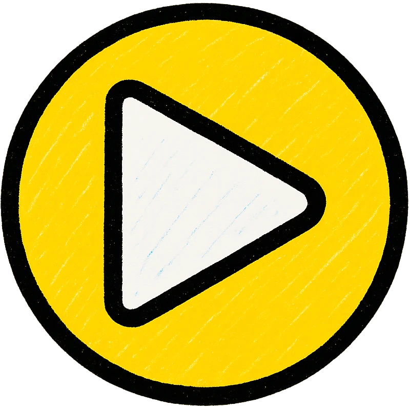 Graphic: 🎥 Play button icon (white) with yellow glow.
Animation: Play button pulses softly.
Background: Transparent.


 emoji