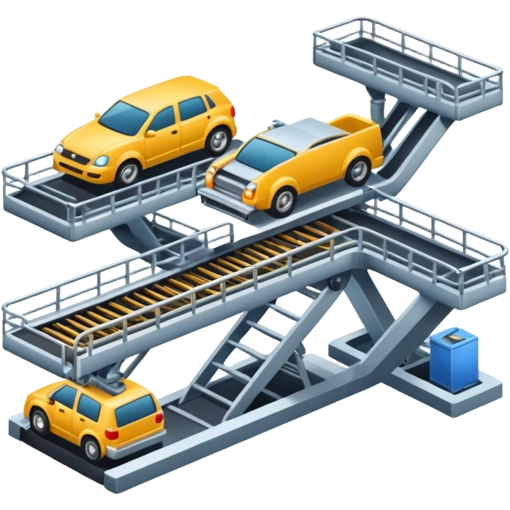 automobile plant with a conveyor emoji