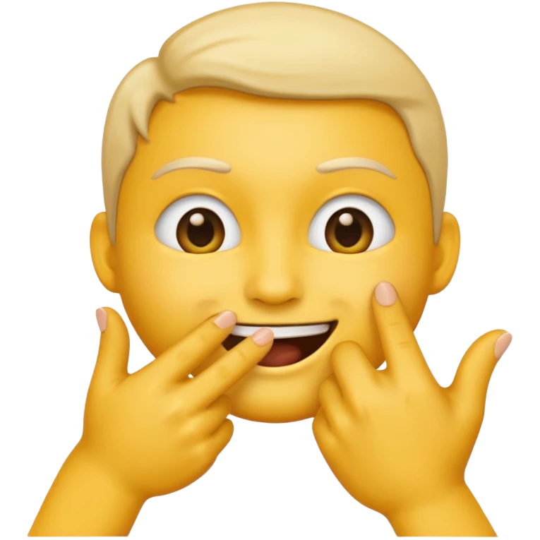 an emoji face kissing a hand emoji emoji