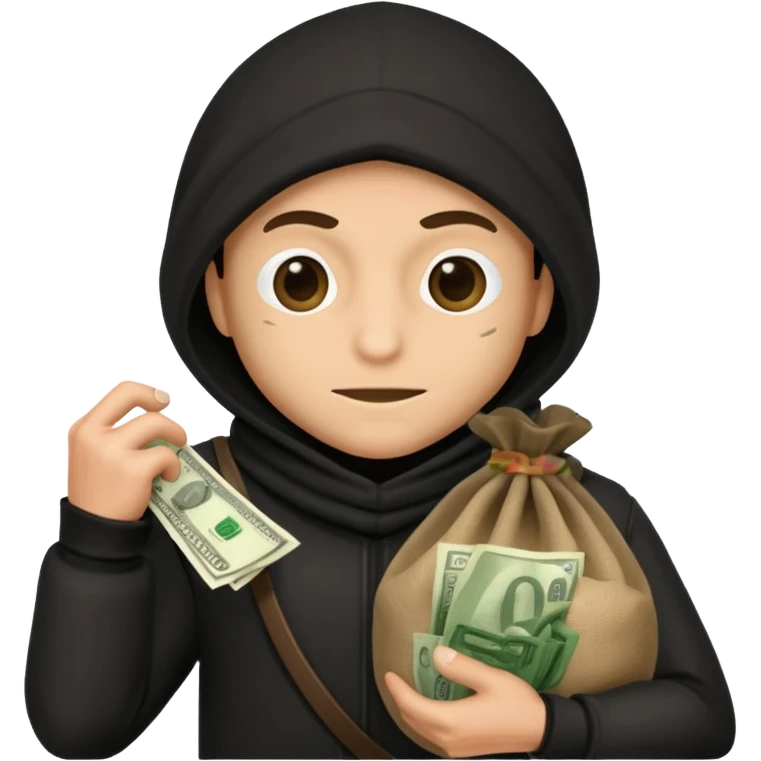 un holbre vestido de ladron emoji