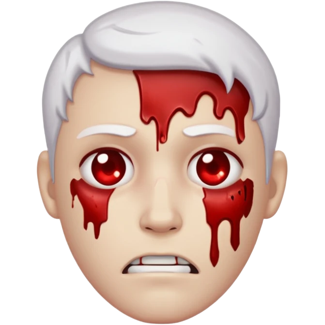 A pail white bloody character emoji
