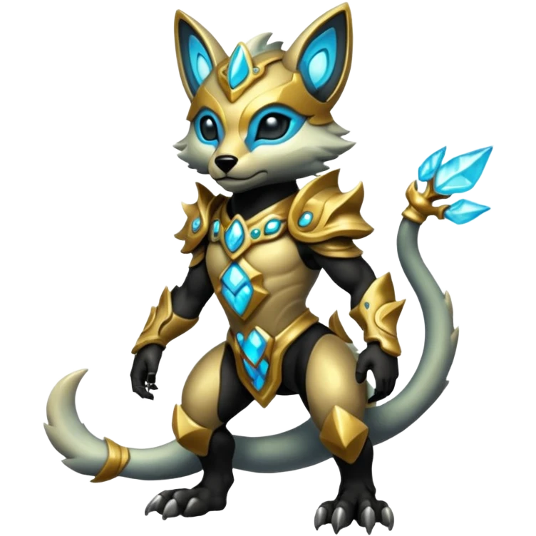 Protogen-Primagen-animal-fantasy-creature, full body emoji