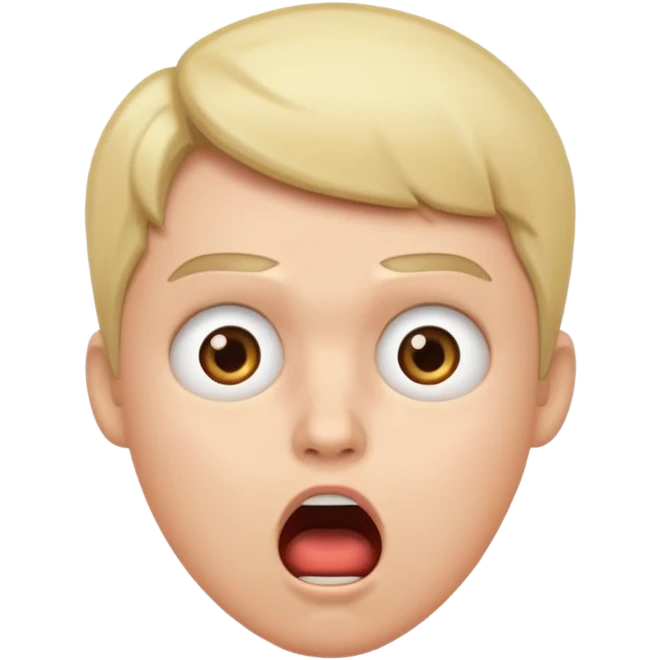 Shocked open mouth frown emoji