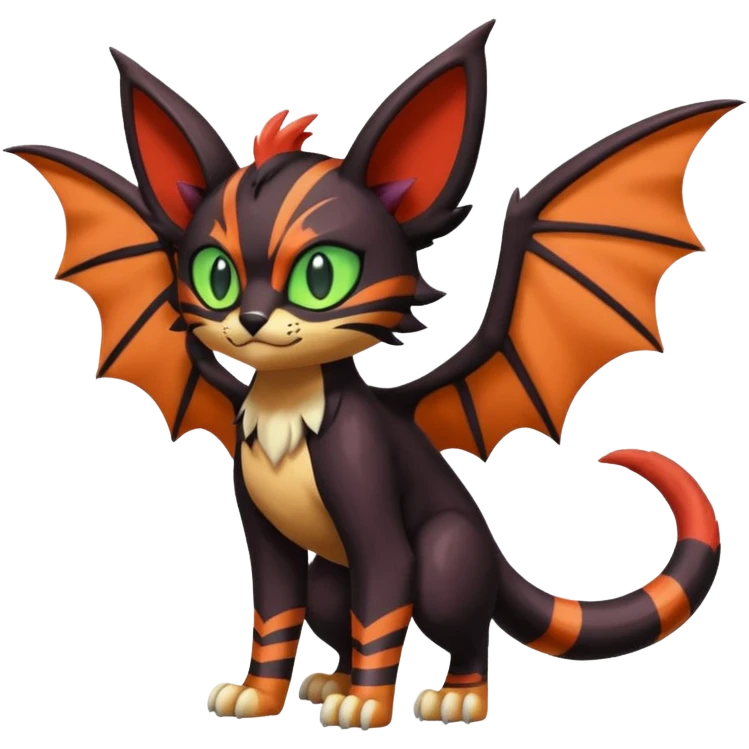 Liepard-Noivern-Litten-Sprigatito-Pokémon-fusion-creature (full body) emoji