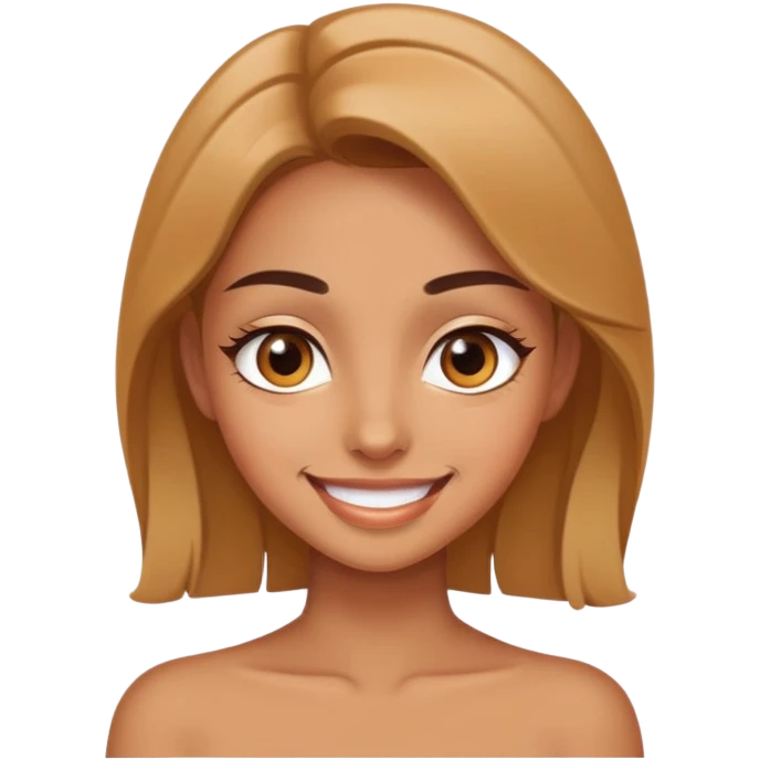 smiling girl with sexy eyes inside  emoji