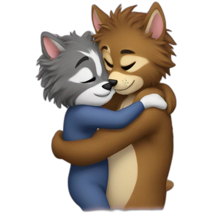 furries hugging emoji