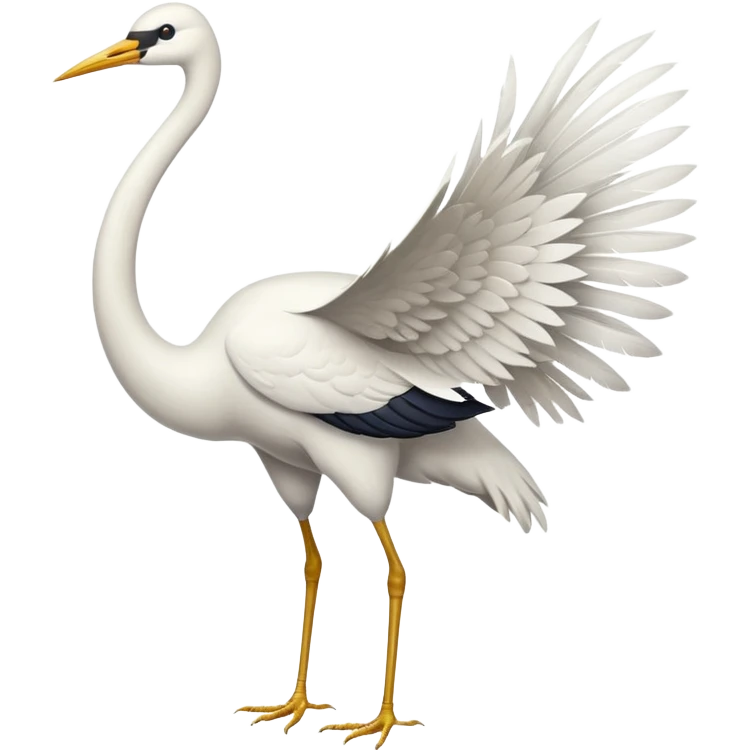white crane emoji