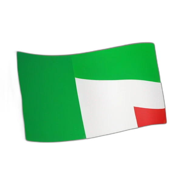 A glass-easted Italian flag emoji