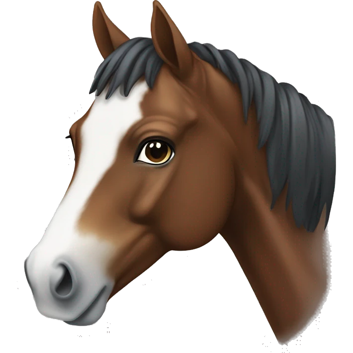 Bay horse with white socks emoji