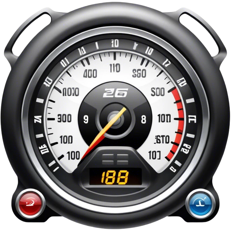 An icon showing a racing game interface, inspired by Grand Turismo. The design features a garage with a selection of high-performance cars, along with race track visuals in the background. Speedometer, lap timer, and other HUD elements add to the excitement. Transparent background emoji
