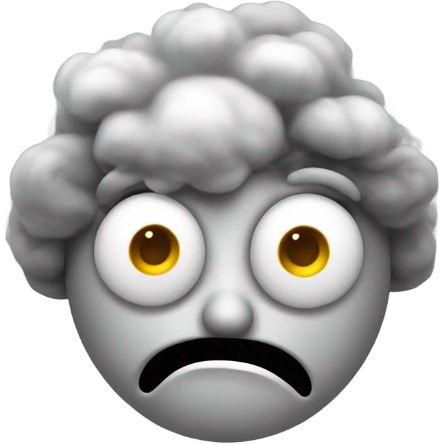 dizzy face smoke emoji