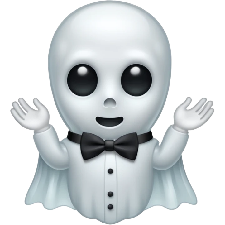 A ghost with a bowtie emoji