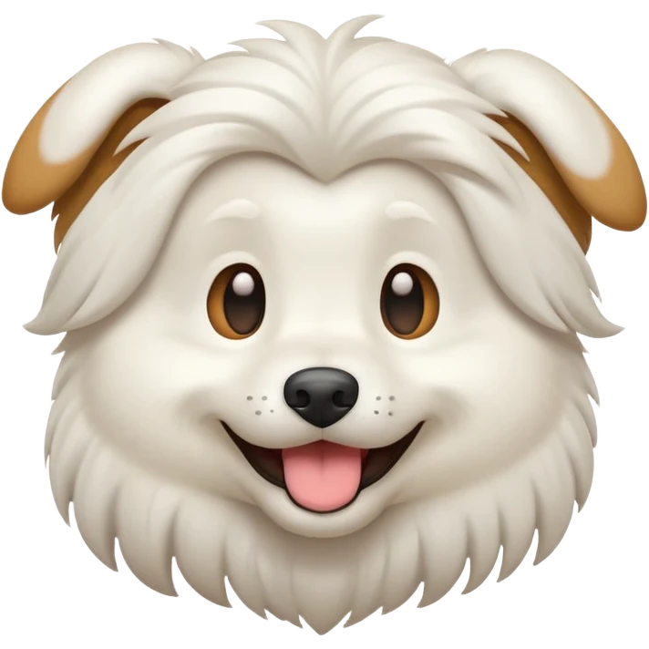 Emoji de un perro blanco  emoji