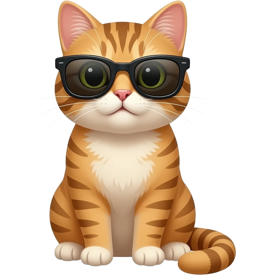 Cat wearing sunglasses emoji