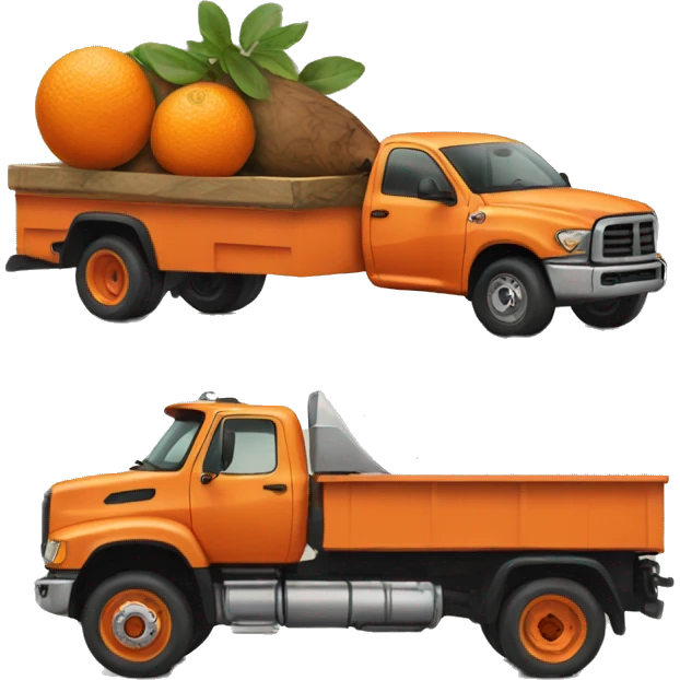 Orange sequoia truck emoji