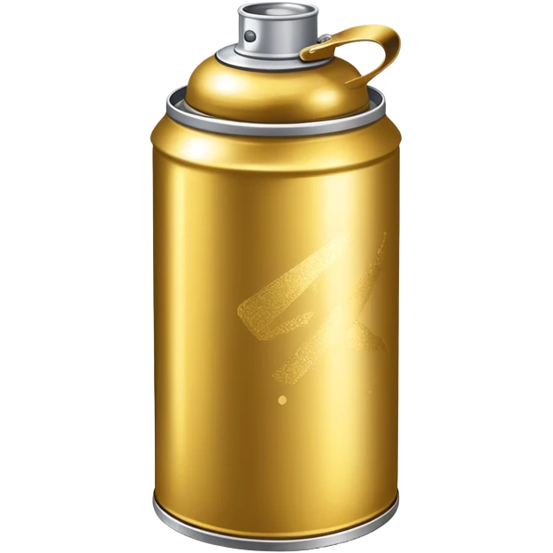 Gold spray paint can for graffiti emoji