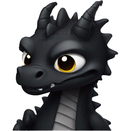 sad black dragon emoji
