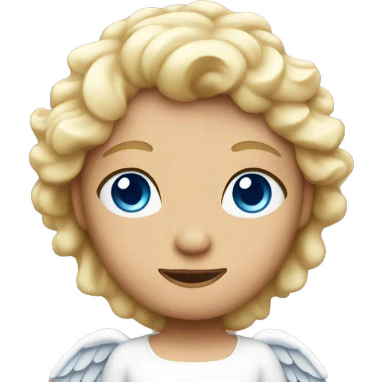 Angel with blue eyes and blond hair emoji