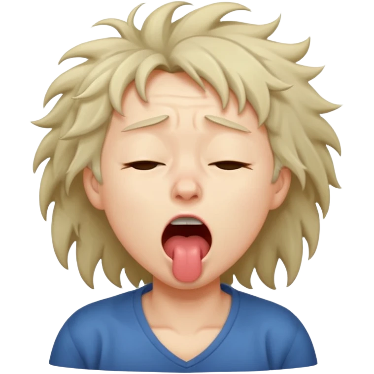 yawning sleepy character emoji