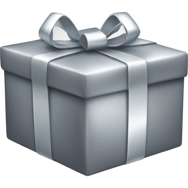 Silver gift  emoji