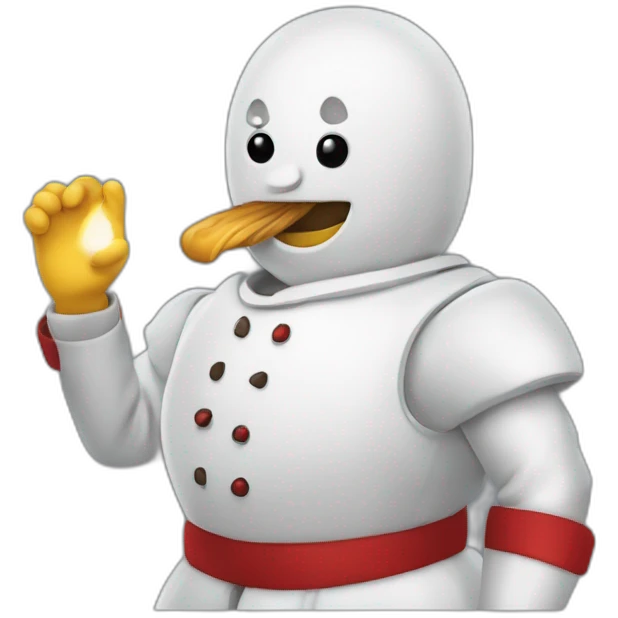Bonhomme qui sourit et qui regarde sur le côté emoji