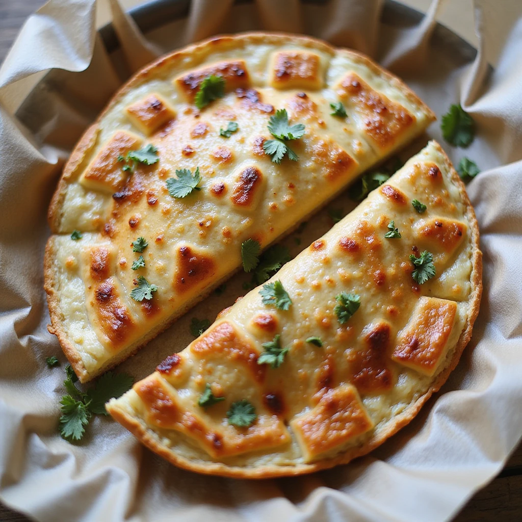 quesadilla, top-down view, sliced, realistic details emoji