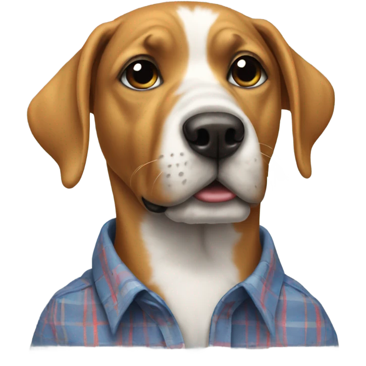 Dog wearing a shirt emoji