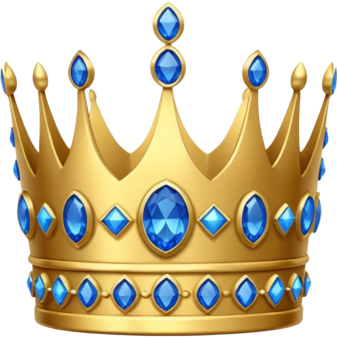 crown blue emoji