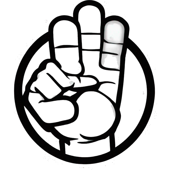 a fist with the thumb between the index and ring finger emoji