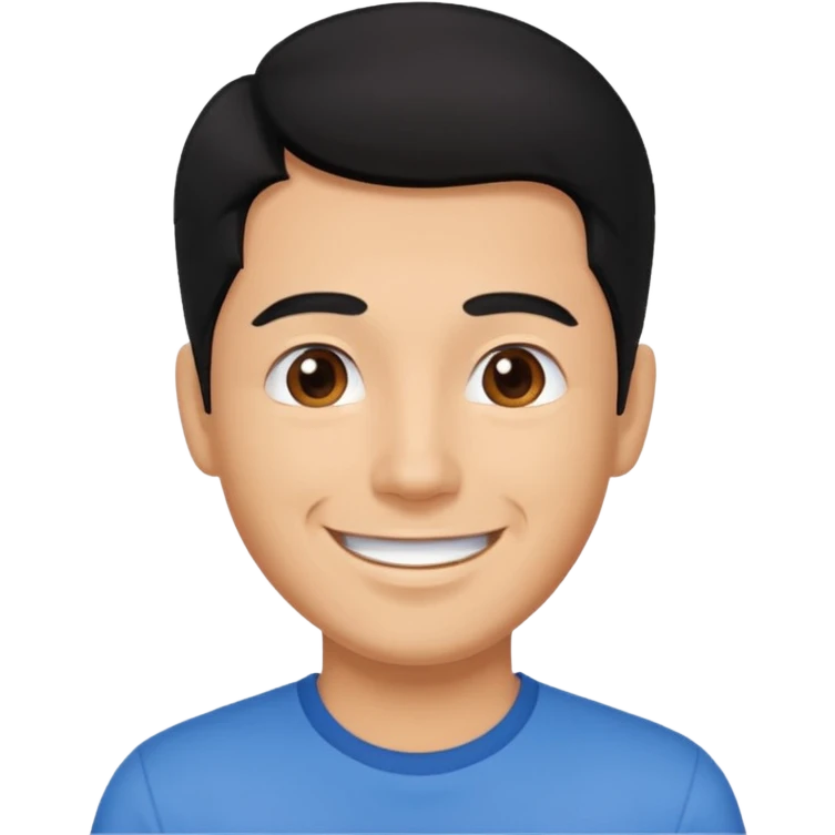 mach mir einen fitness typen der männlichist  mit schwarzen haaren der froh und glücklich ist emoji