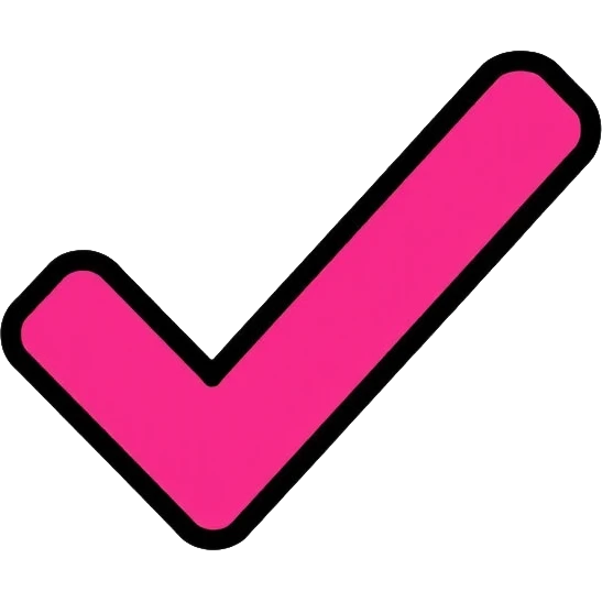 hot pink checkmark emoji