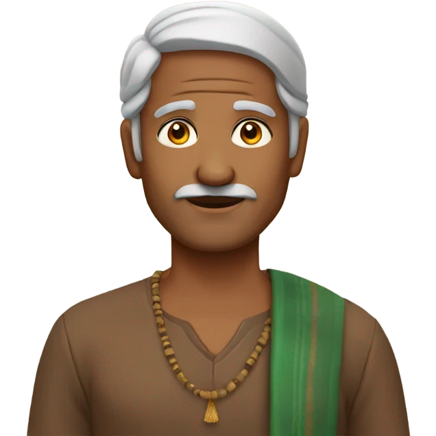 Middle age Indian man emoji