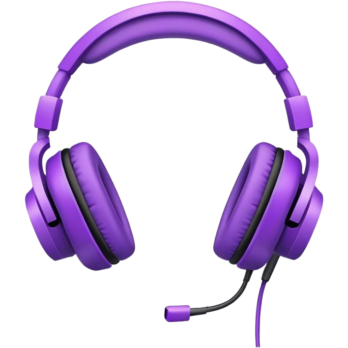 purple gaming headphones emoji
