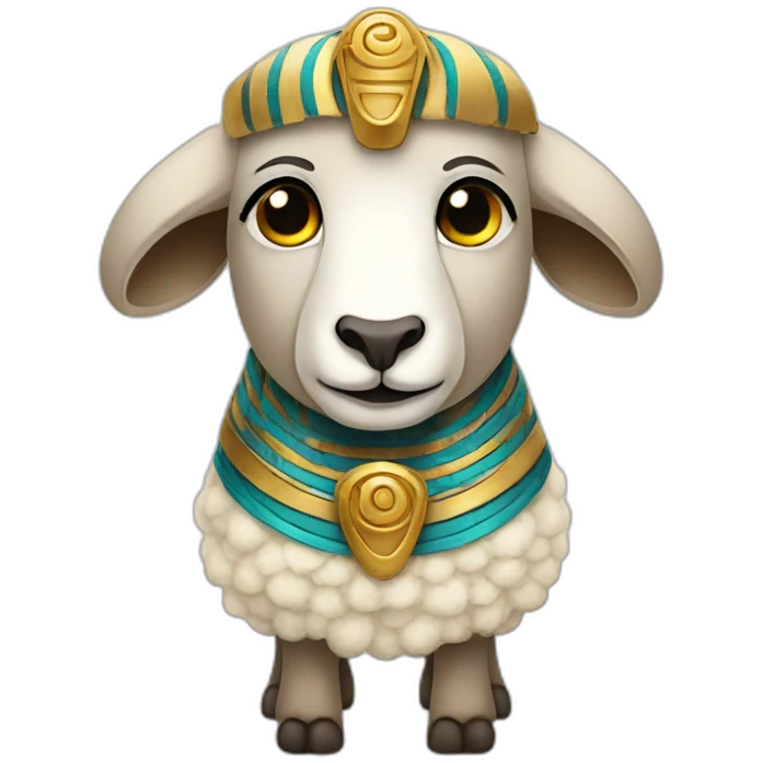Sheep dress like an egyptian emoji