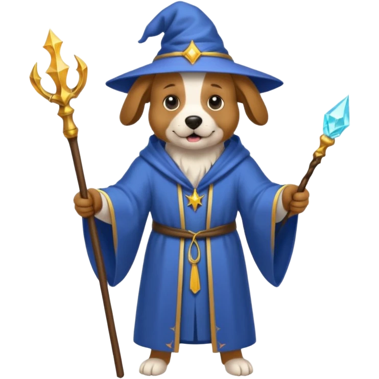 Dog wizard emoji